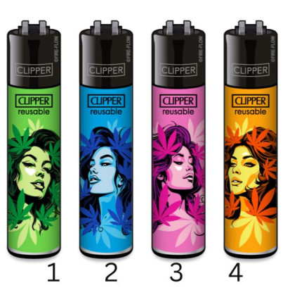 Clipper Classic Lighter Cannabis Diva