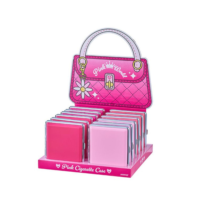 Metal Cigaret Etui Pink – Ass farver