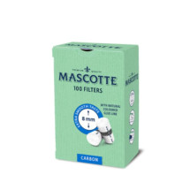 Mascotte Carbon Filtertips – 8 mm × 15 mm – 100 stk