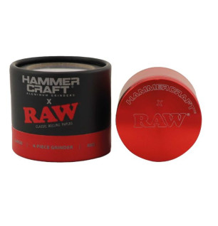 RAW x Hammercraft Grinder Rød – 4 Delt