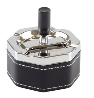 Hexagon Drejeaskebæger Sort PVC 9 cm
