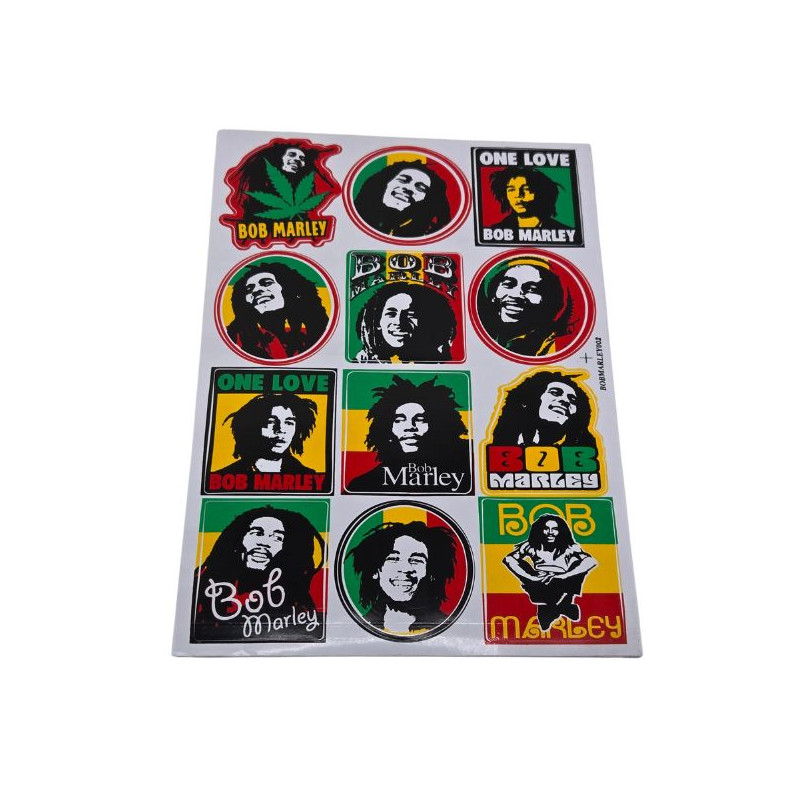 Bob Marley Klistermærke Sæt – 12 stk.