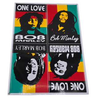 Bob Marley Klistermærke Sæt – 4 stk. – One Love