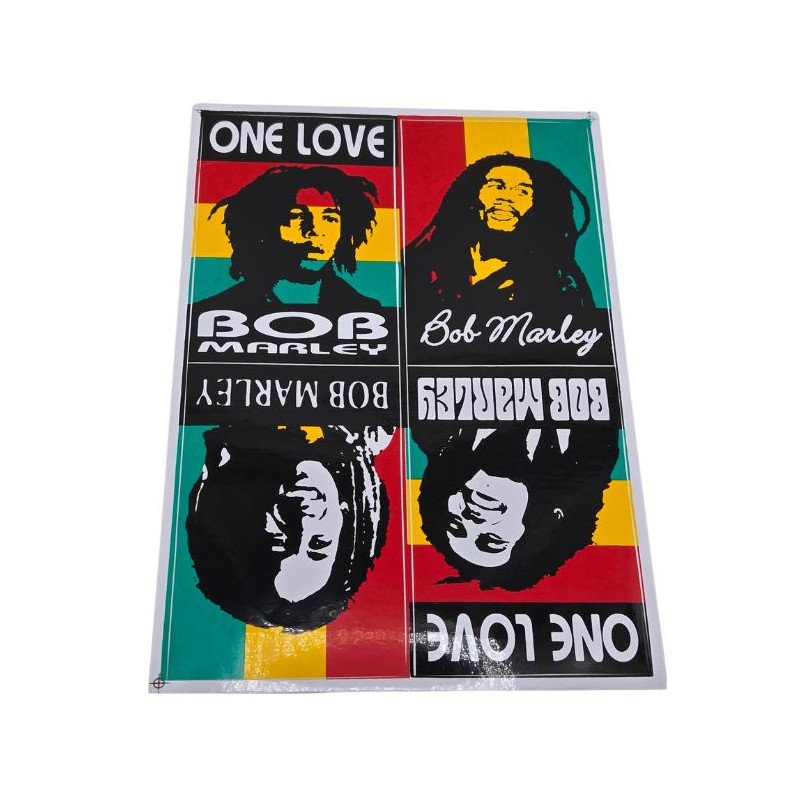 Bob Marley Klistermærke Sæt – 4 stk. – One Love