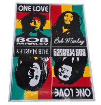 Bob Marley Klistermærke Sæt – 4 stk. – One Love
