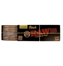 RAW Black Classic 1¼ Cones – 20 stk.