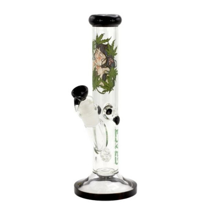 Grace Leaf Goddess Straight Glas Bong 36 cm
