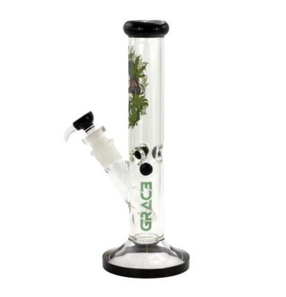 Grace Leaf Goddess Straight Glas Bong 36 cm