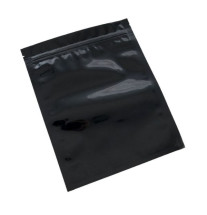 Sort Lugttæt Zip Pose – 22,5 × 17,5 cm