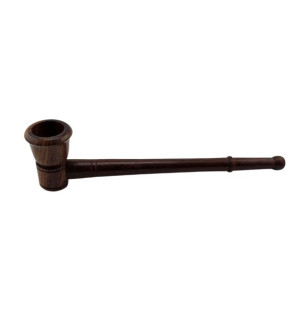 Langskaftet Træpibe – 17 cm