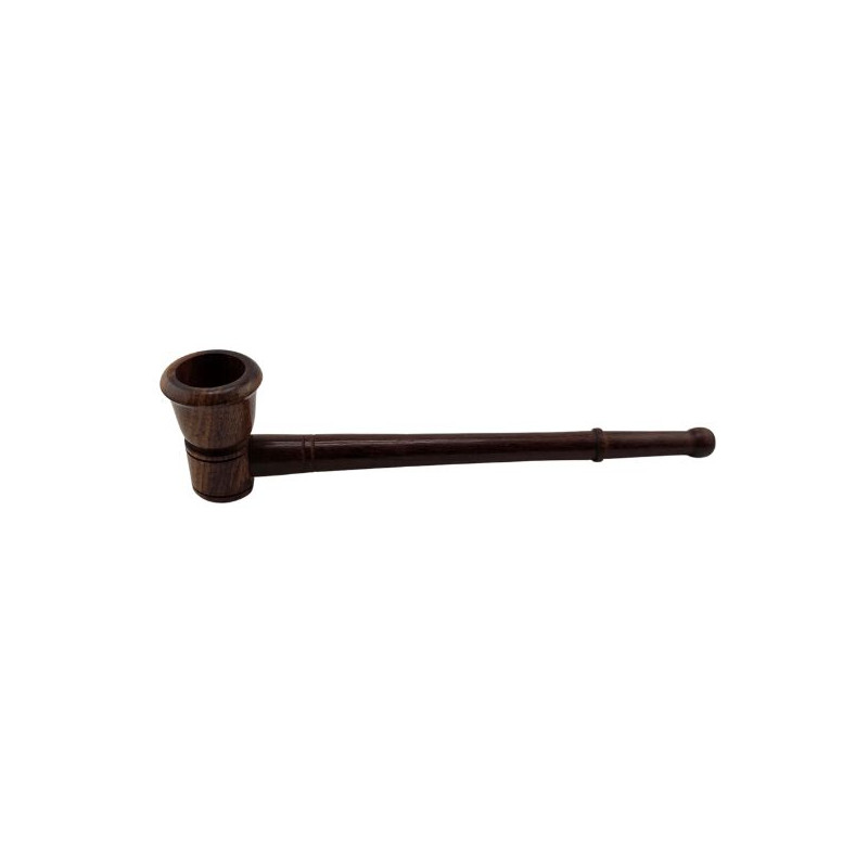 Langskaftet Træpibe – 17 cm