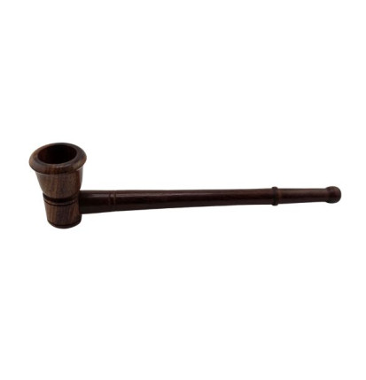 Langskaftet Træpibe – 17 cm