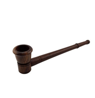 Langskaftet Træpibe – 17 cm