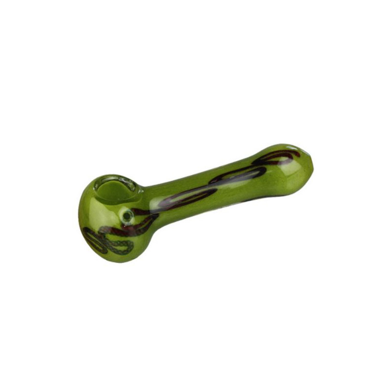 Grøn Glaspibe med Sliphul – 12 cm Grøn Glaspibe med Sliphul – 12 cm