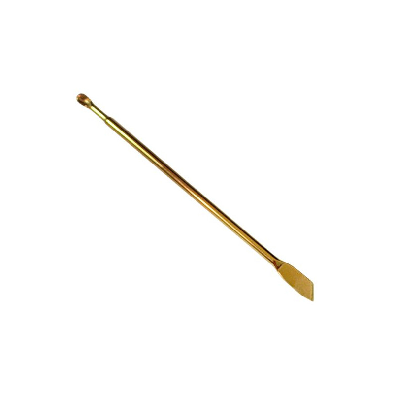 Guldfarvet Metal Doseringsske med Spatel Guldfarvet Metal Doseringsske med Spatel